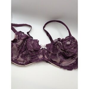 Victoria's Secret 2015 Plum Lace  Sexy Body By Victoria Unlined Demi Bra 36D